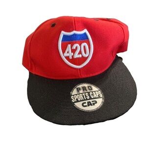 Highway 420 Red snapback hat